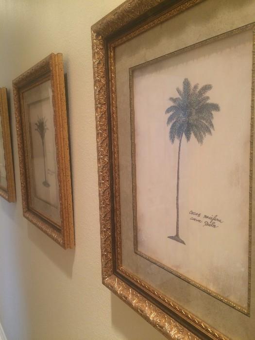 Framed palm tree art