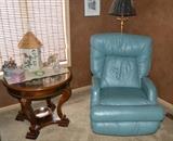 The Barcalounger, a Fabulous Teal Swivel Recliner, Retro - Bird House Decor