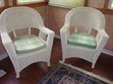 2 of four Martha Stewart wicker chairs