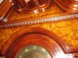 Some of the burlwood accents on clock