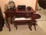 Mahogany Dressing Table and bench