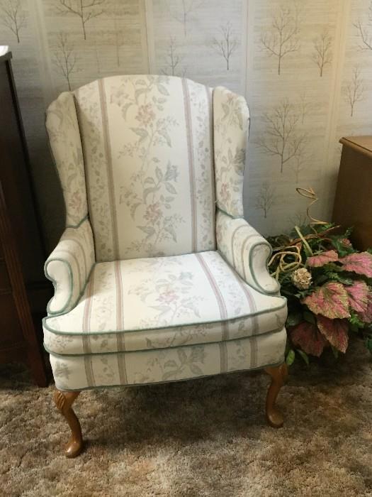 One of a pair of Wing Chairs