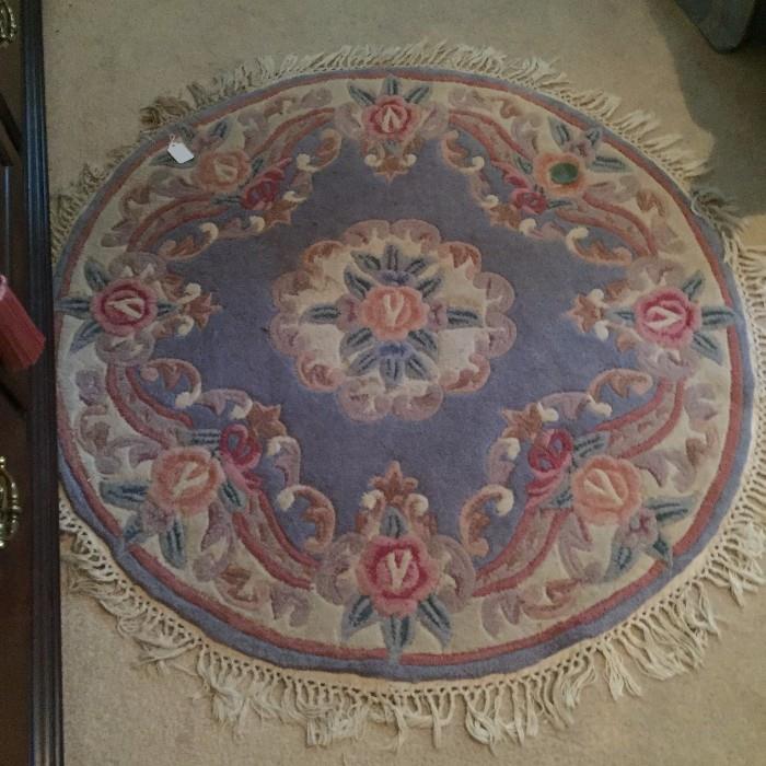 Small Round Chinese type area  rug