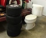 golf cart tires toilet