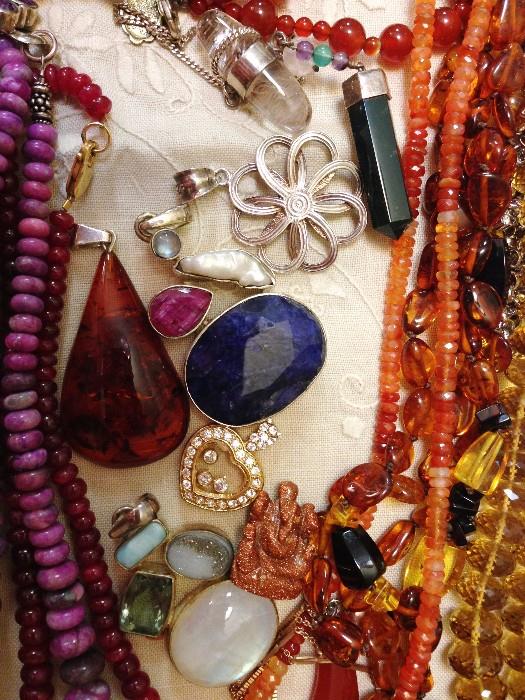 Amber, sterling, and other great jewlery