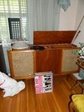Vintage Console stereo - everything works!!  Vintage records