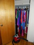 Vacuum, closet with clothing