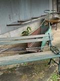Bench, wheelbarrow & miscellaneous outdoor items