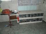 one more chicken nesting box, moveable table on wheels, miscellaneous