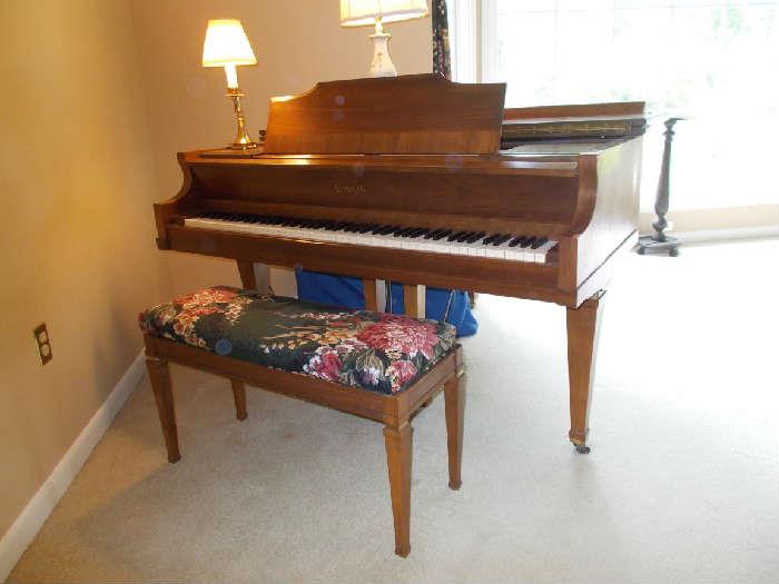 KIMBALL Baby Grand Piano with Piano Bench - about 40 years old - ABSOLUTELY BEAUTIFUL!!!!!!