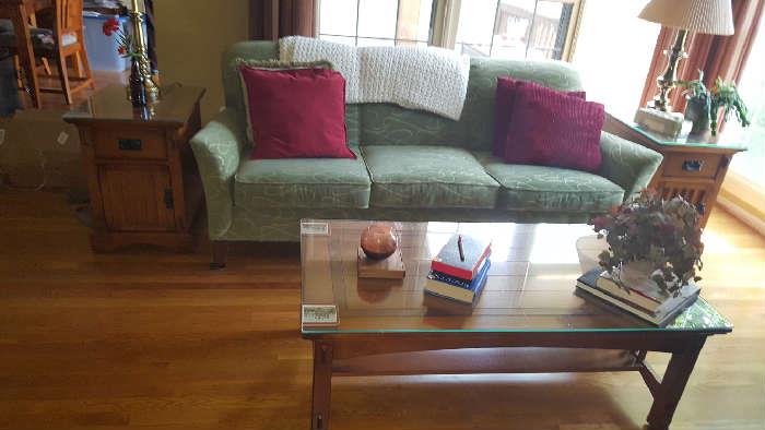 Green sofa   $175