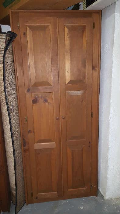 Tall wood cupboard   $60   (2)
