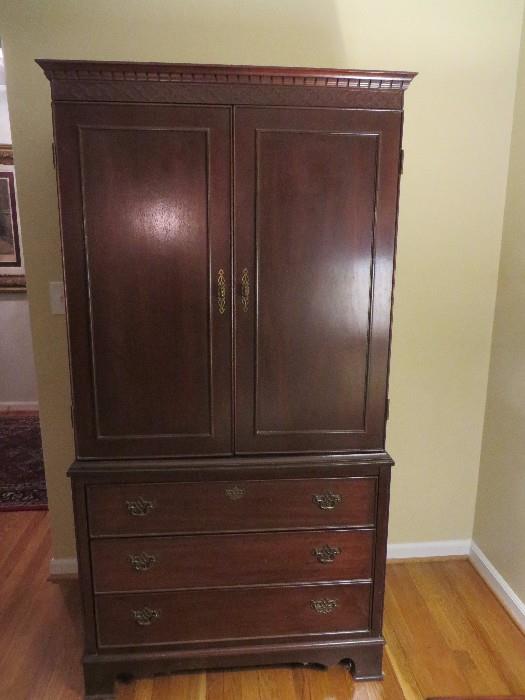 Beautiful Mahogany Armoire. Great in any room.   Would make an awesome bar cabinet.