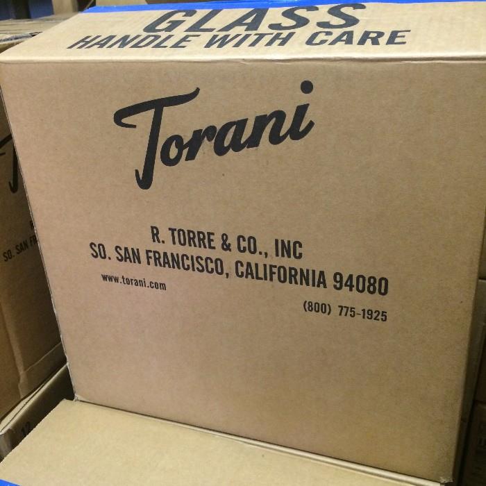 Boxes of Torani coffee syrup -  (Off premise-more details at sale)