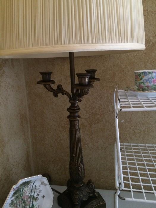 One of two matching lamps