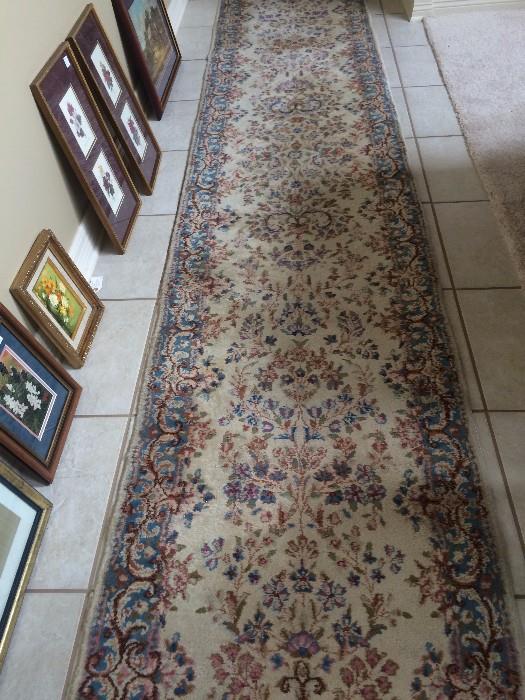 Persian Kerman runner - 2 feet 7 inches x 15 feet 2 inches