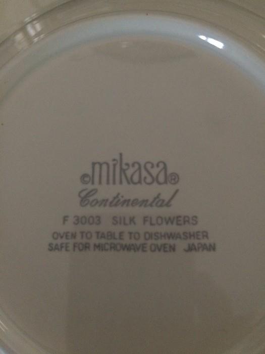 Mikasa Continental "Silk Flowers" dishes