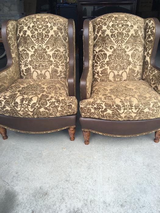 Georgetown interiors leather and fabric chairs (2)