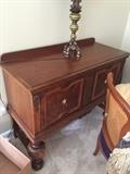 ANTIQUE MAHOGANY SIDE BUFFET-FULLY RESTORED WITH ORIGINAL HARDWARE