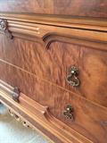 ANTIQUE MAHOGANY LONG BUFFET-FULLY RESTORED WITH ORIGINAL HARDWARE