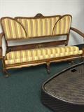 QUEEN ANNE SOFA-BROKEN SOLD AS IS