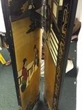ORIENTAL HAND-PAINTED ROOM DIVIDER SCREEN