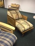 SOLID OAK WOOD FUTON RECLINING CHAIR