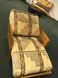 SOLID OAK WOOD FUTON RECLINING CHAIR