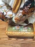 ASTONISHING ASIAN PORCELAIN LARGE STATUE FIGURINE-LAMP