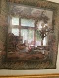 ANTIQUE FRAMED TAPESTRY
