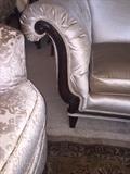 ANTIQUE ROSE WOOD CREAM SOFA