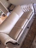 ANTIQUE ROSE WOOD CREAM SOFA