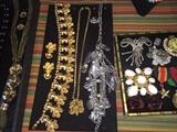 DESIGNER SIGNED, VINTAGE, RHINESTONE COSTUME JEWELRY