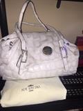 APE REGINA WHITE CROCODILE HANDBAG