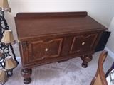 ANTIQUE MAHOGANY SIDE BUFFET-FULLY RESTORED WITH ORIGINAL HARDWARE