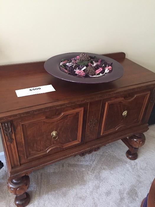 ANTIQUE MAHOGANY SIDE BUFFET-FULLY RESTORED WITH ORIGINAL HARDWARE