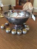 ROGERS SILVER PLATED PUNCH BOWL SET