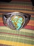 NAVAJO TURQUOISE LARGE CUFF BRACELET