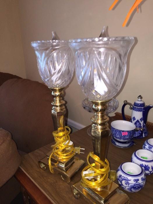 BRASS LAMPS -SET OF 2