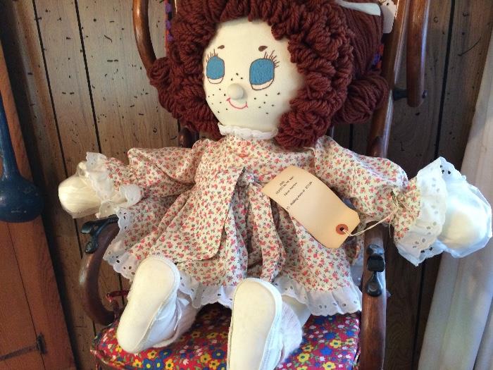 Doll by Lois Hoyle "Freckles"  1982 Festival of AHS silent Auction
