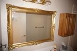 Large gold framed mirror   44" X 32"