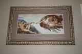 Print "The Creation of Adam" by Michelangelo purchased a the Louvre' in Paris and custom framed. 50.5" X 31.5"  Stunning! 