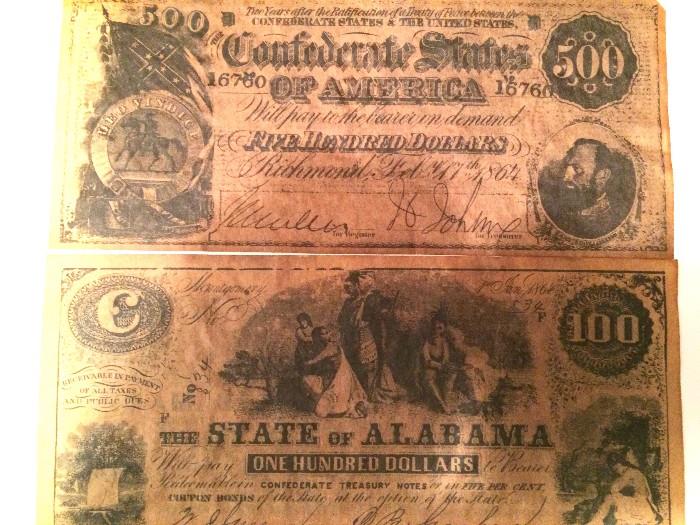 Reproduction Confederate-era money