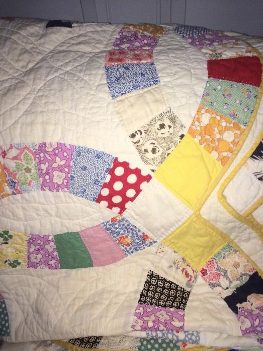 Hand sewn antique quilt