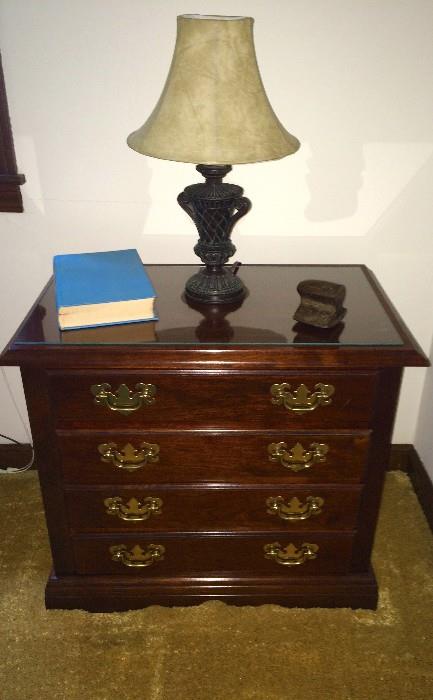 Small traditional night stand, side chest (there are two that matching) plus larger versions