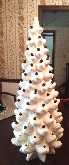 Vintage ceramic Christmas tree, extra tall