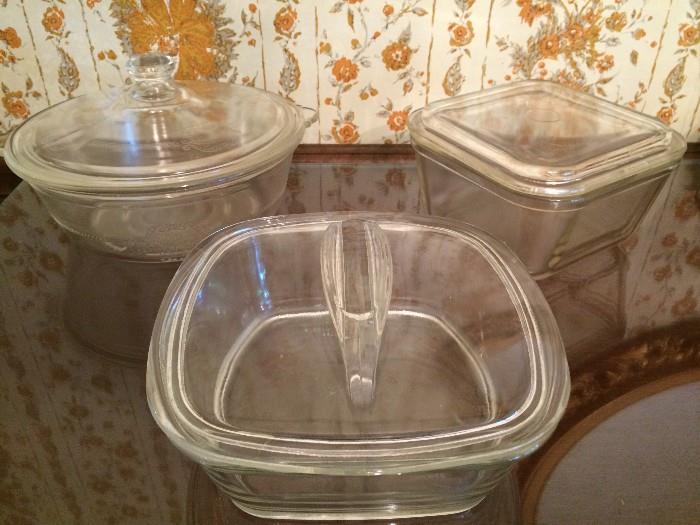 Very old Pyrex and Glassbake cookware