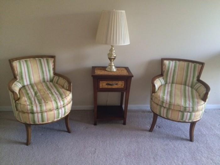 pair Art Deco side chairs