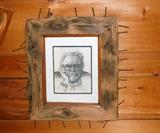 129 Grumpy Ray self portrait pen and ink 