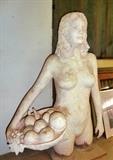 181 Cara with fruit plaster sculpture 